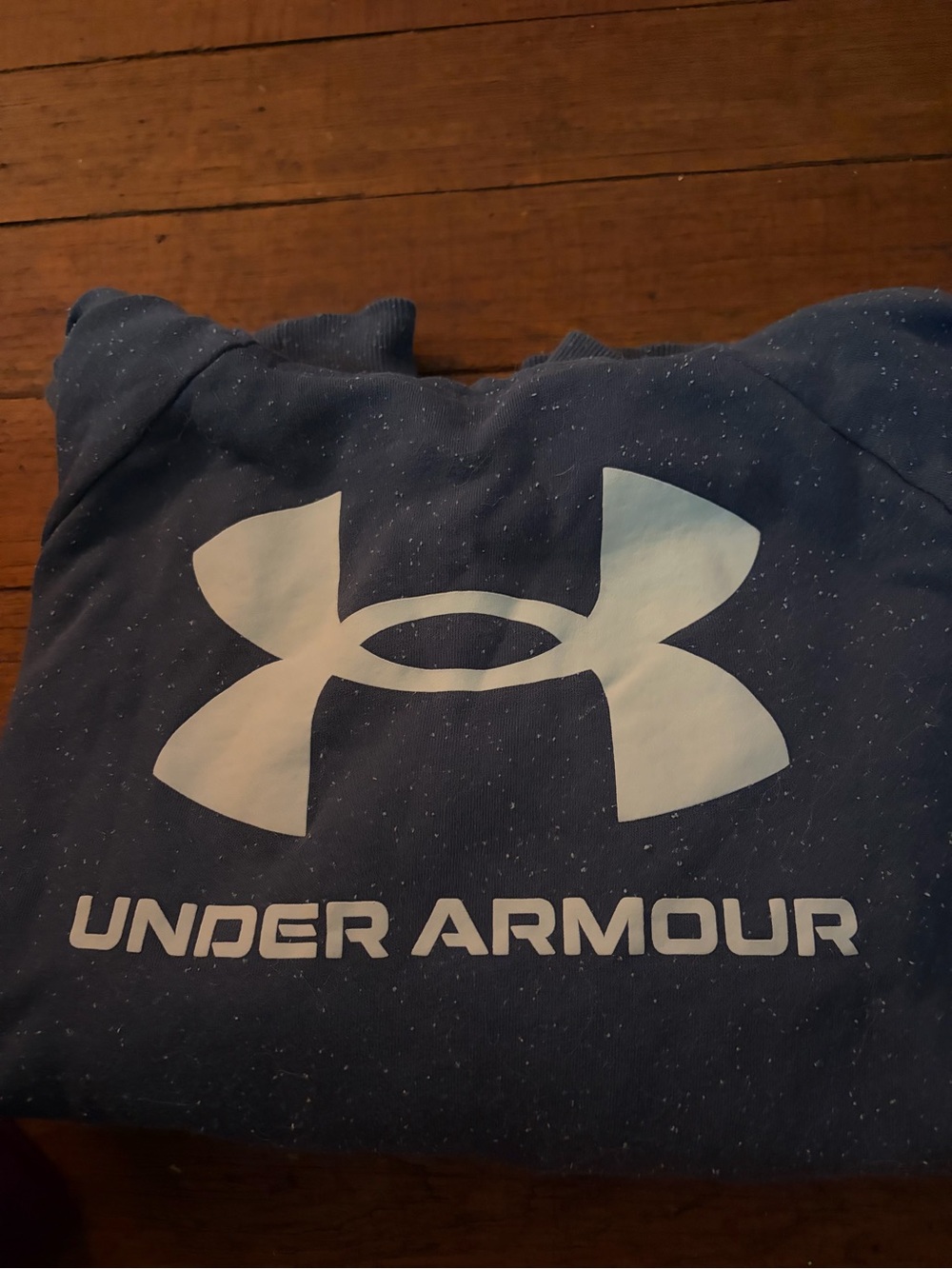 Under Armour Kids Navy Blue Hoodie with White Logo